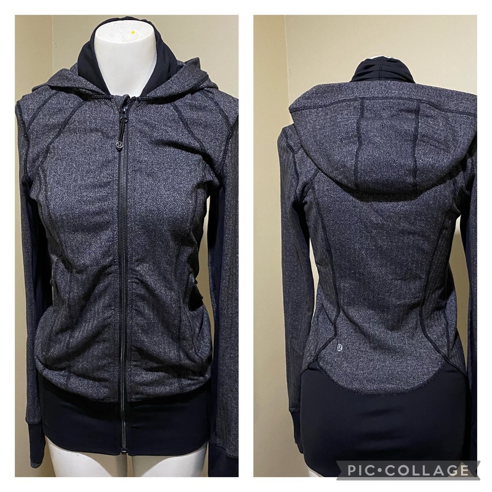 Lululemon Black Gray Daily Practice Hood Jacket 6